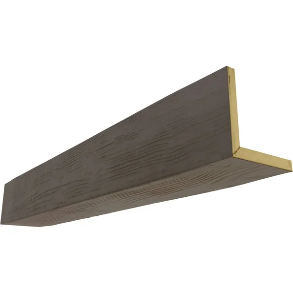 Ekena Millwork BMSD2C0080X060X120HD 8x22W x 6x22H x 10&L 2-Sided (L-beam) Sandblasted Endurathane Faux Wood Ceiling Beam - Natura