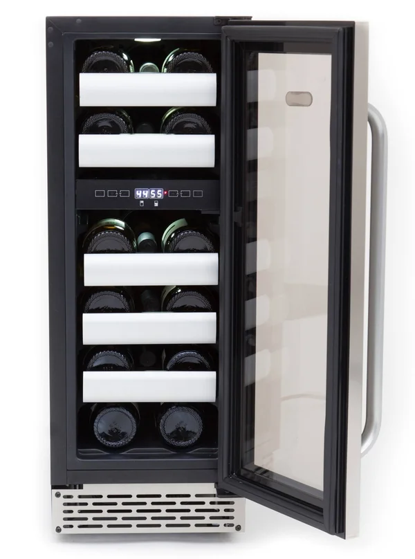 Whynter BWR-171DS Elite 17 Bottle Seamless Stainless Steel Door Dual Zone Built-in Wine Refrigerator