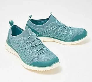 Skechers Stretch-knit Bungee Slip-On Sneakers - Glider Tuneful - Size 6 Medium, Sage
