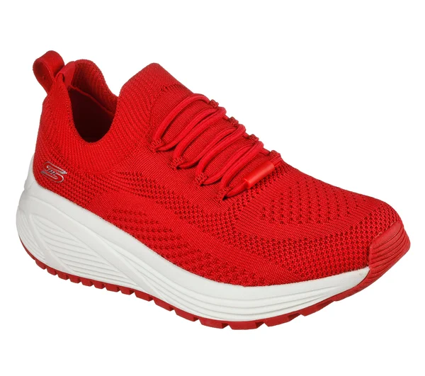 Skechers Women's Bobs Sport Sparrow 2.0 Allegiance Crew Sneaker, Red