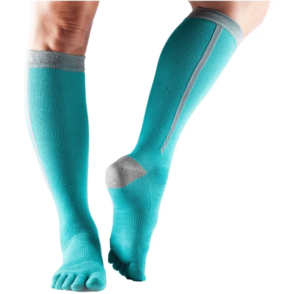 ToeSox Zoe Sport Compression Knee High Socks - Medium - Black 4AM
