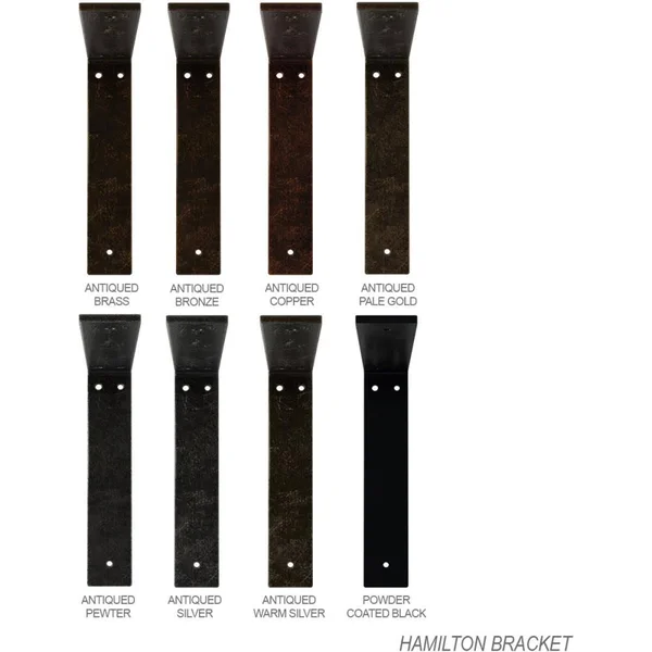 Ekena Millwork BKTM02X24X24HAAPW 2x22W x 24x22D x 24x22H Hamilton Steel BRACKET - Antiqued Pewter