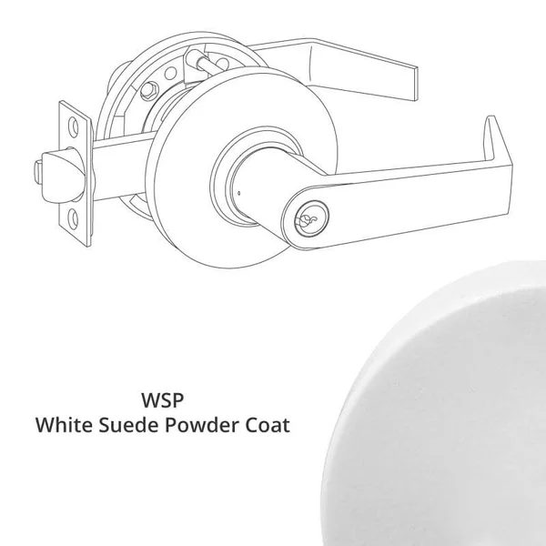 Corbin Russwin CL3357-NZD Extra Heavy Duty Storeroom Lever Lockset, Finish (Finish: White)