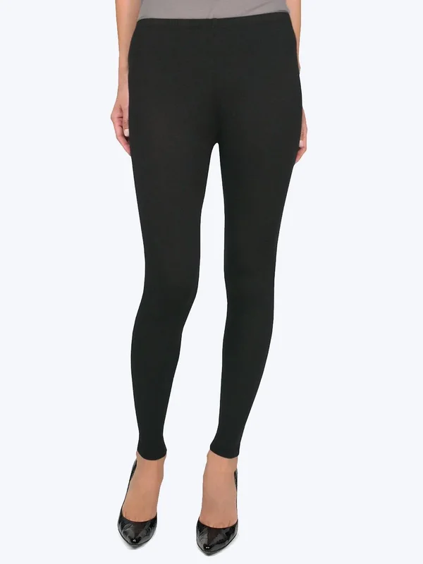 Tencel Whisper Knit Classic Legging- Black, Xs