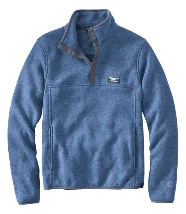 Men's Tall L.L.Bean Sweater Fleece Pullover Blue Large, L.L.Bean