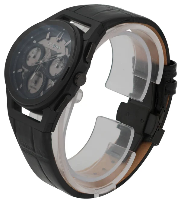 Bulova Leather Chronograph Mens Watch 98A223