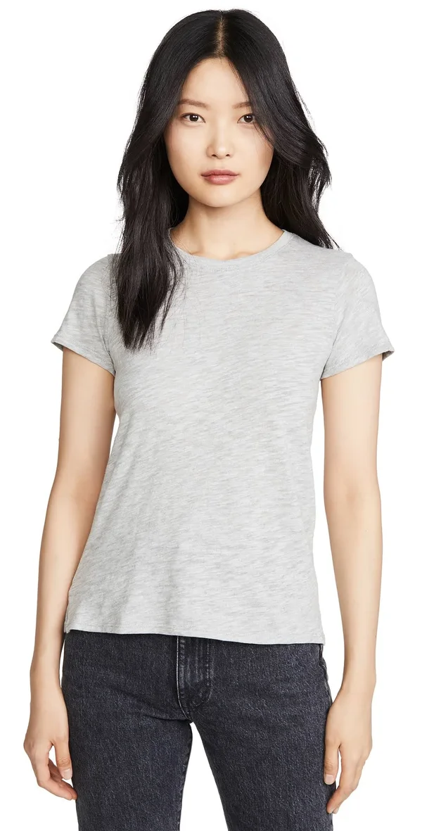 ATM Anthony Thomas Melillo Schoolboy Crew Tee Heather Grey S