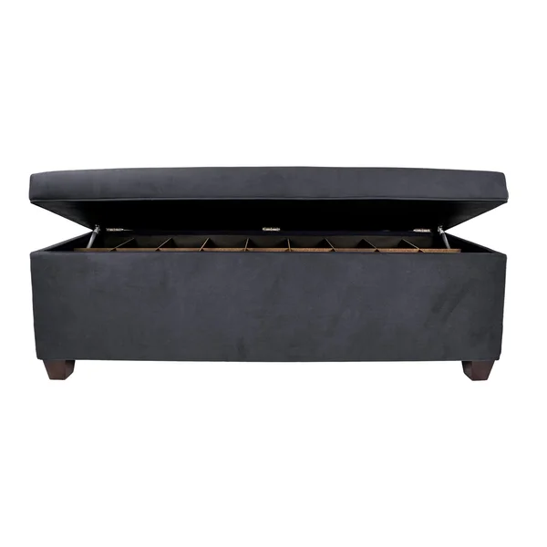 The Sole Secret Sole Secret Obsession Espresso 10-Button Tufted Shoe Storage Bench