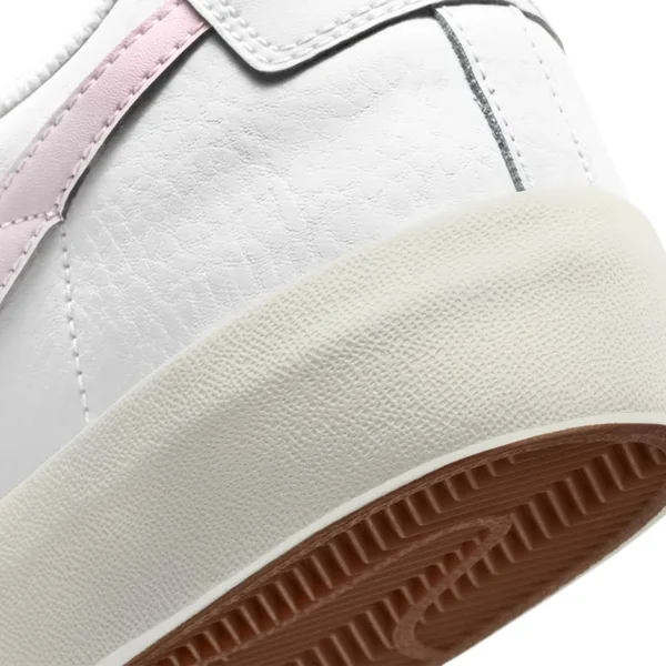 Nike White & Pink Leather Blazer Low Sneakers