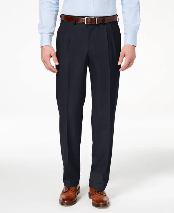 Lauren by Ralph Lauren 100% Wool Double-Reverse Pleated Dress Pants