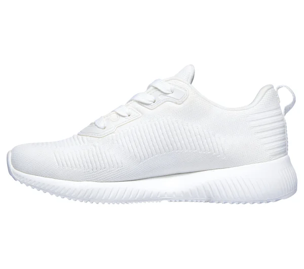 Skechers Women's Bobs Sport Squad - Tough Talk Sneaker - White, 8