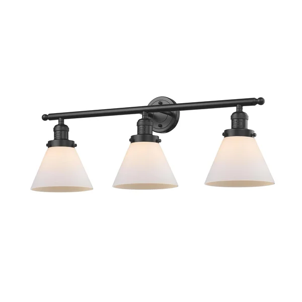 Innovations 205-OB-G41-LED Oil Rubbed Bronze Large Cone 3 Light Bath Vanity Light