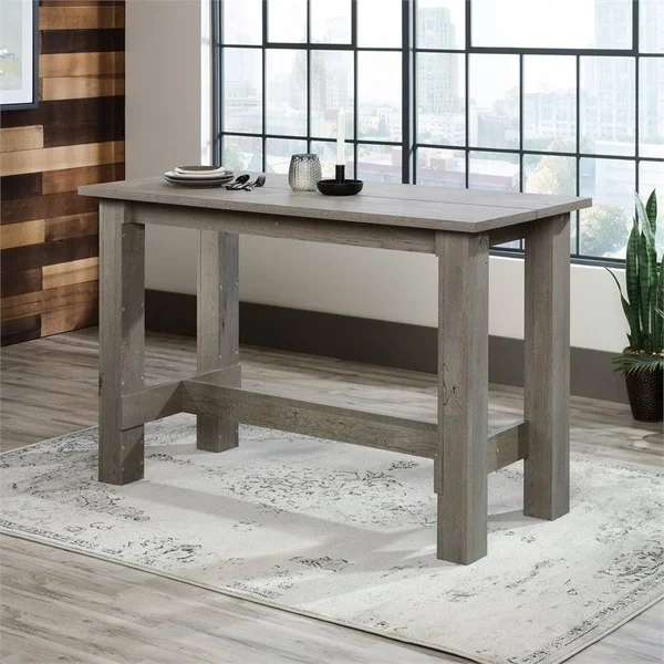 Sauder Boone Mountain Counter Height Dining Table in Mystic Oak