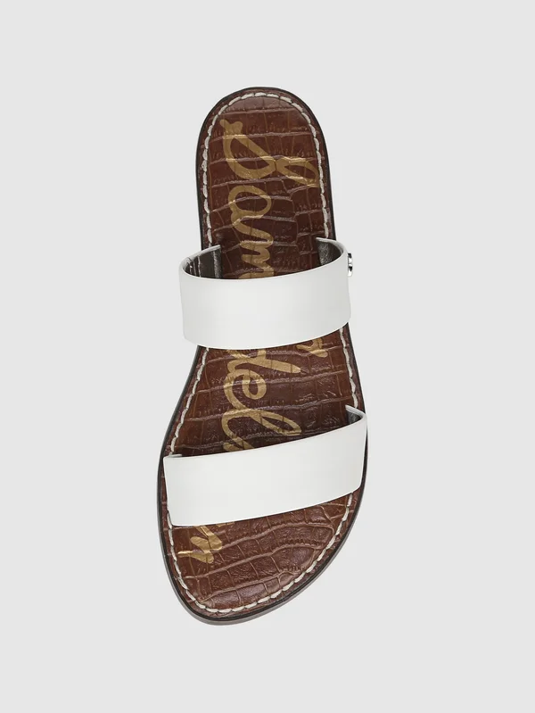 Sam Edelman Women's Gala Slide Sandals - White Leather