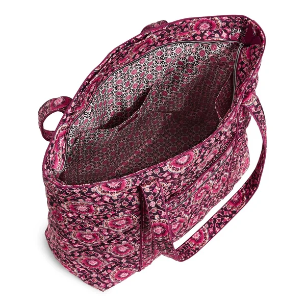 Vera Bradley Raspberry Medallion Iconic Vera Tote