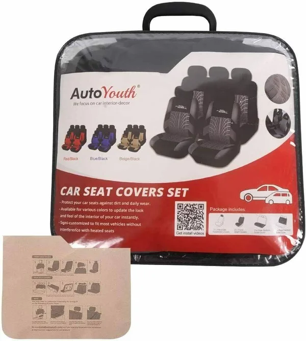 AUTOYOUTH Car Seat Covers Universal Fit Full Set Protectors Blue