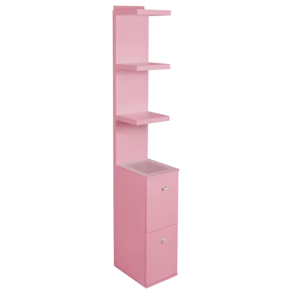 SlayStation Natalie Column with Drawers, Light Pink