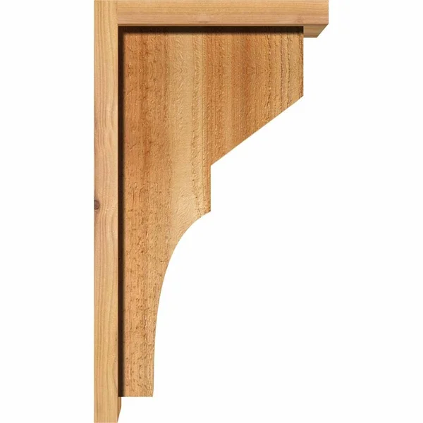 Ekena Millwork COR08X14X18MON01RWR 8x22W x 14x22D x 18x22H Monterey Rough Sawn Corbel w/Backplate - Western Red Cedar