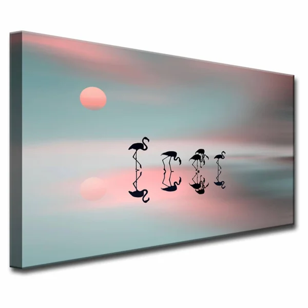 Ready2HangArt Family Flamingos Canvas Wall Art