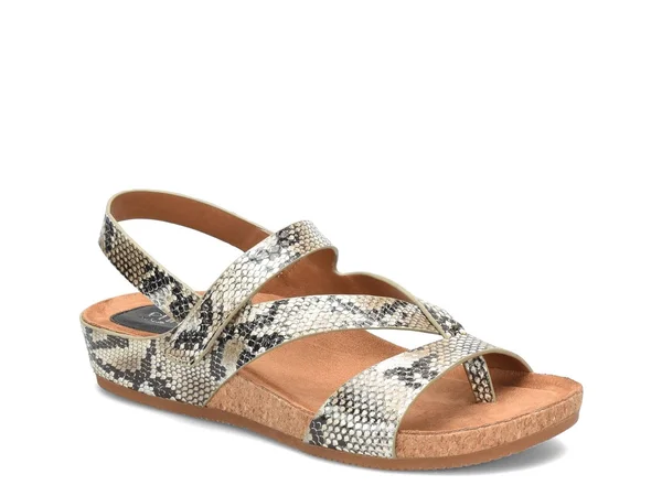 Women's Eurosoft Gianetta Wedge Sandal - Gold/Black Snake Print - Size 11