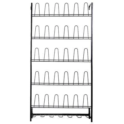 18-Pair Wall-Mounted Boots and Shoes Rack Rebrilliant