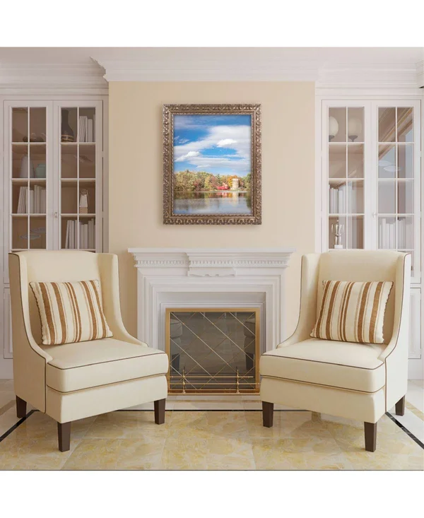 Jason Shaffer 'Morgan Street 5' Ornate Framed Art - Blue (16 x 20), Trademark Fine Art