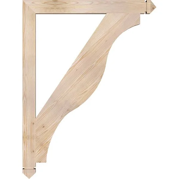 3 1/2x22W x 36x22D x 48x22H Funston Arts & Crafts Smooth BRACKET, Douglas Fir