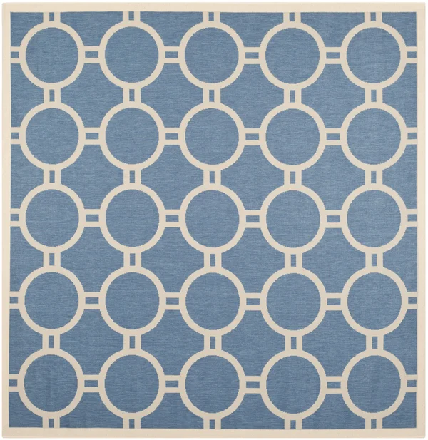 Safavieh Courtyard Blue Indoor Outdoor Rug - Round 7&10x22