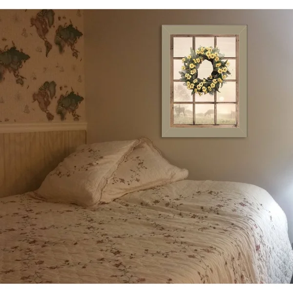 Country Gazing by Lori Deiter - Ready to Hang Framed Print, Taupe Window-Style Frame