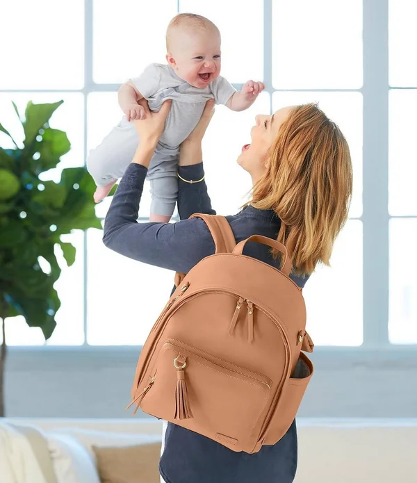 Skip Hop Greenwich Simply Chic Diaper Backpack - Caramel