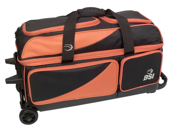 BSI Triple Ball Roller Bowling Bag - Black/Orange