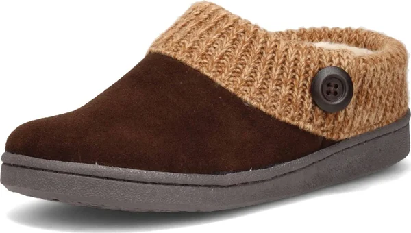 Clarks Women's, Sweater Collar Slipper Mocha 8 M