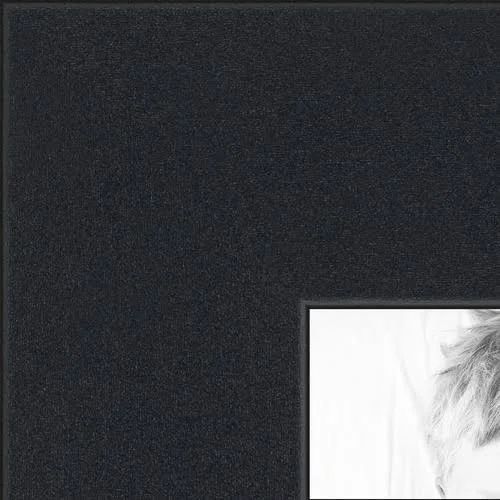 Collage Picture Frame, Satin Black Frame with 28 openings for 4x5 Photos with French Blue Mat. D3926FB561, ArtToFrames