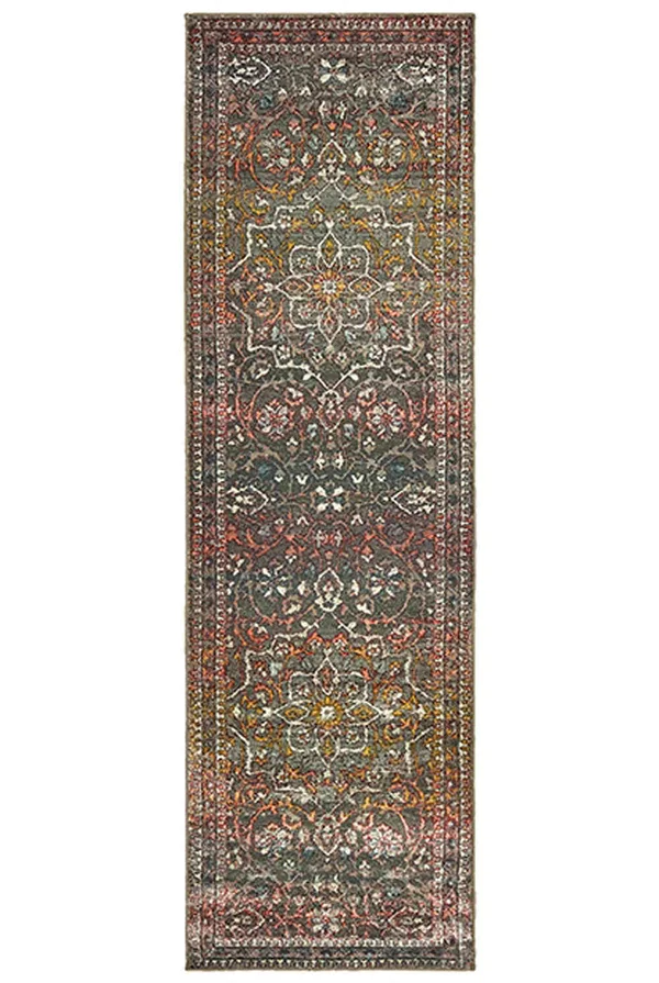 Oriental Weavers Mantra 4929E Grey/ Gold Area Rug 6& 7x22 x 9& 6x22