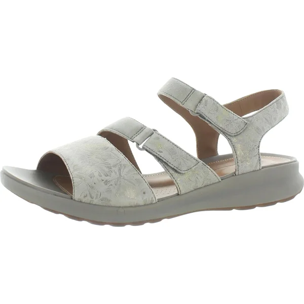 Women's Clarks Un Adorn Ease Sandal - 12 M - Taupe Metallic Leather
