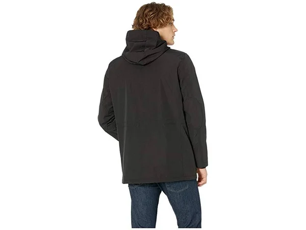 Levi&s Hooded Drawcord Waist Parka Jacket - Black at Nordstrom Rack