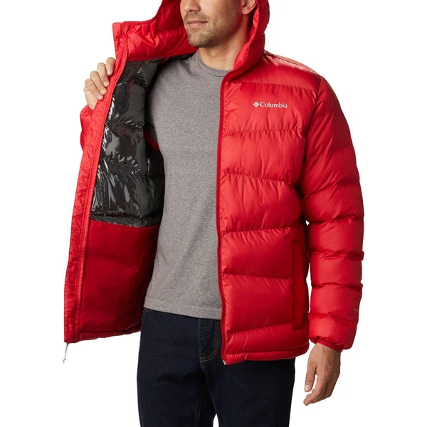 Columbia Men's Fivemile Butte Hooded Jacket - Medium, Mountain Red