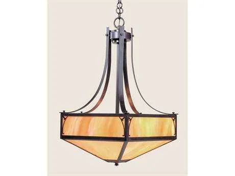 Sebring 4-Light Single Bowl Pendant Arroyo Craftsman Color: Antique Copper, Shade Color: Tan