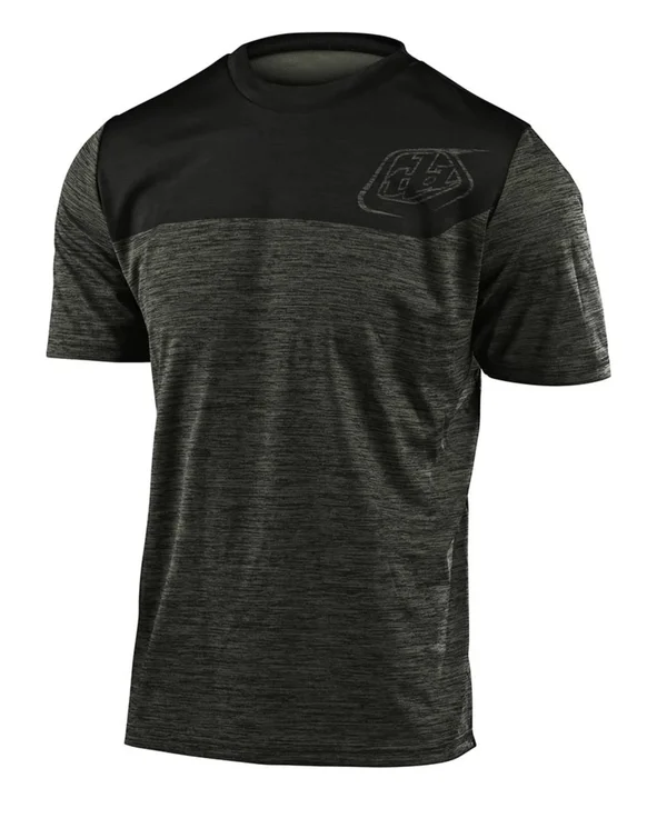 Troy Lee Designs Flowline Station Jersey - M - Heather Dark Moka-Blue