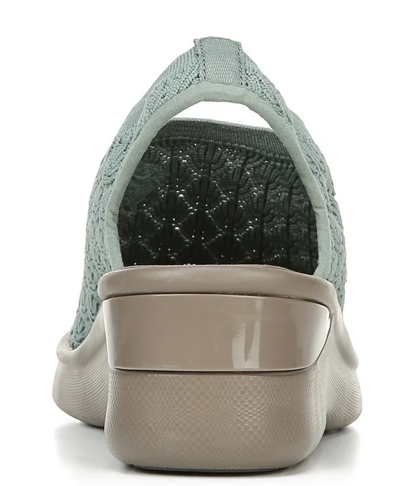 Bzees Women's Secret Wedge Sandal, Sand Crochet, 9.5