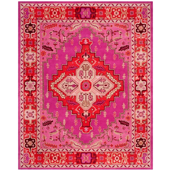 Safavieh 5& x 5& Square Bellagio BLG545B Red Pink Rug