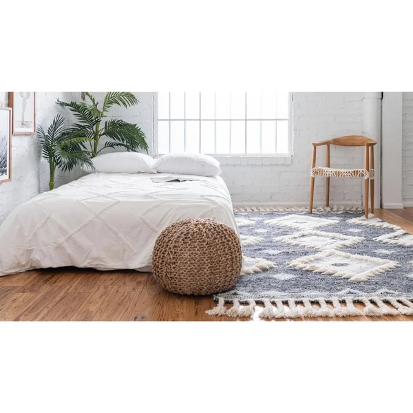 3&3x22x5& Mesa Rug Navy Blue/Ivory - Unique Loom