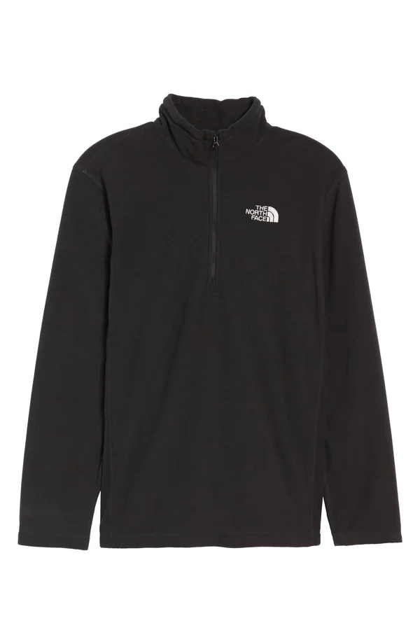 The North Face TKA 100 Glacier 1/4 Zip Men's- TNF Black