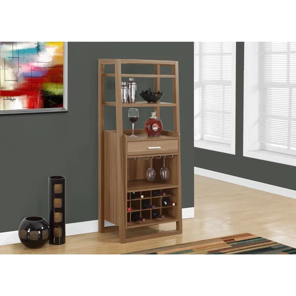 Monarch Walnut 60x22H Ladder Style Home Bar