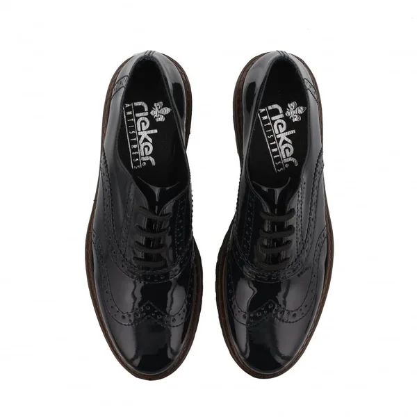 Rieker 54812-45 Ladies Brogue Shoes Dark Blue: EU 40