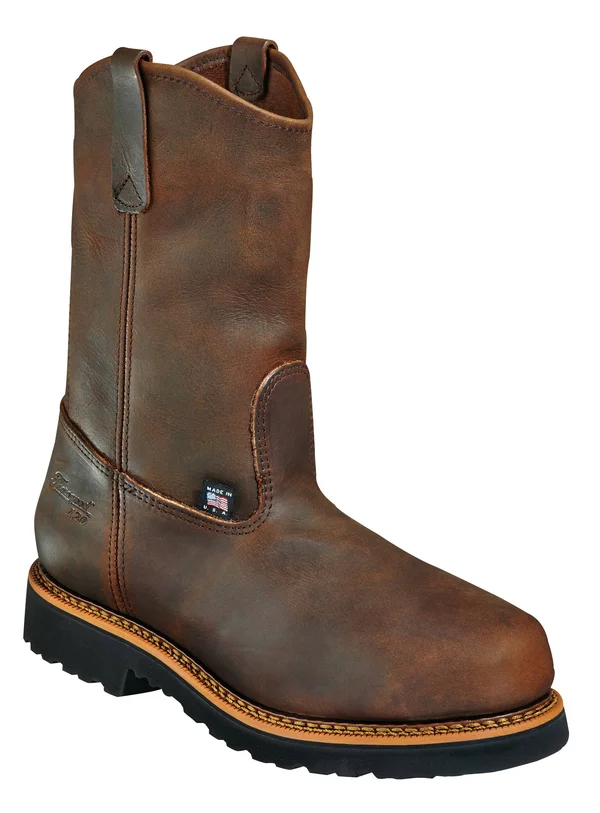 Thorogood American Heritage Wellington Steel Toe Boots - Men's Brown
