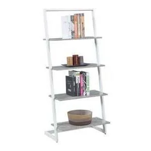 57x22 Graystone 4 Tier Ladder Bookcase/shelf Faux Birch/White - Breighton Home