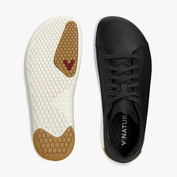 Vivobarefoot Geo Court Mens Shoes in Obsidian Black, Size 10