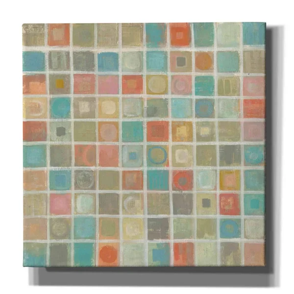 'Sea Glass Mosaic' by Silvia Vassileva, Canvas Wall Art 37 x 37