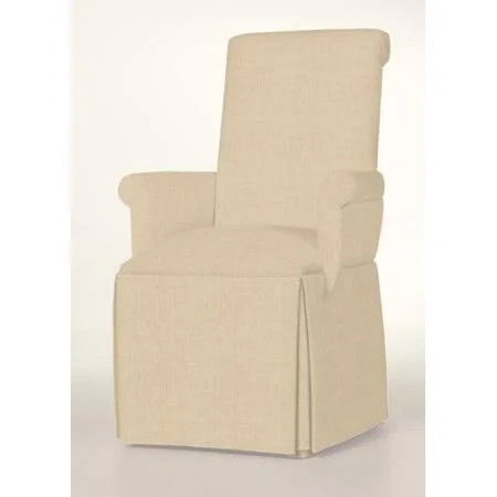 Alcott Hill Hadlock Skirted Arm Chair - Orange